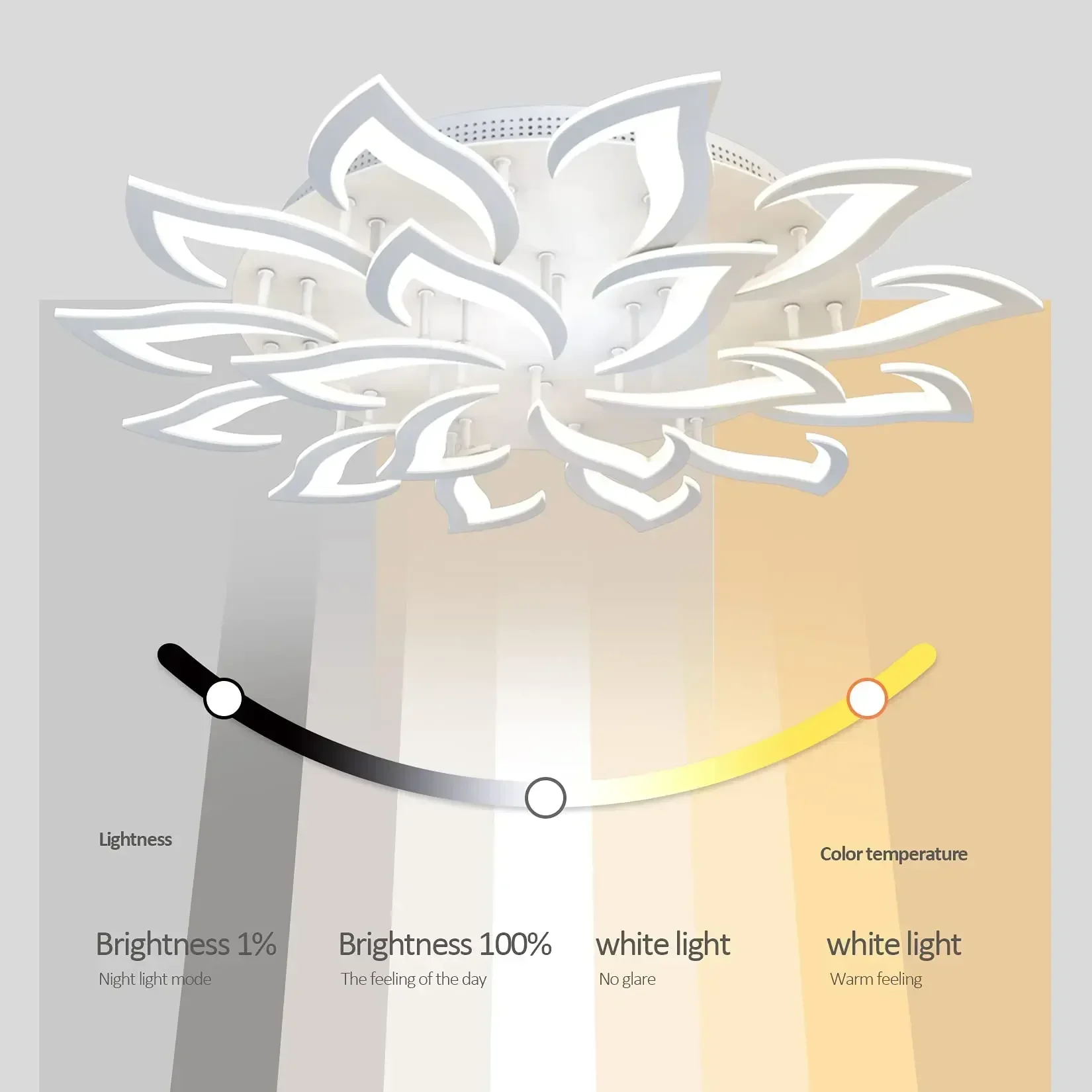 Lustre de pétala LED para sala - Interior Design Kitchen And Living Room avaliação e preço
