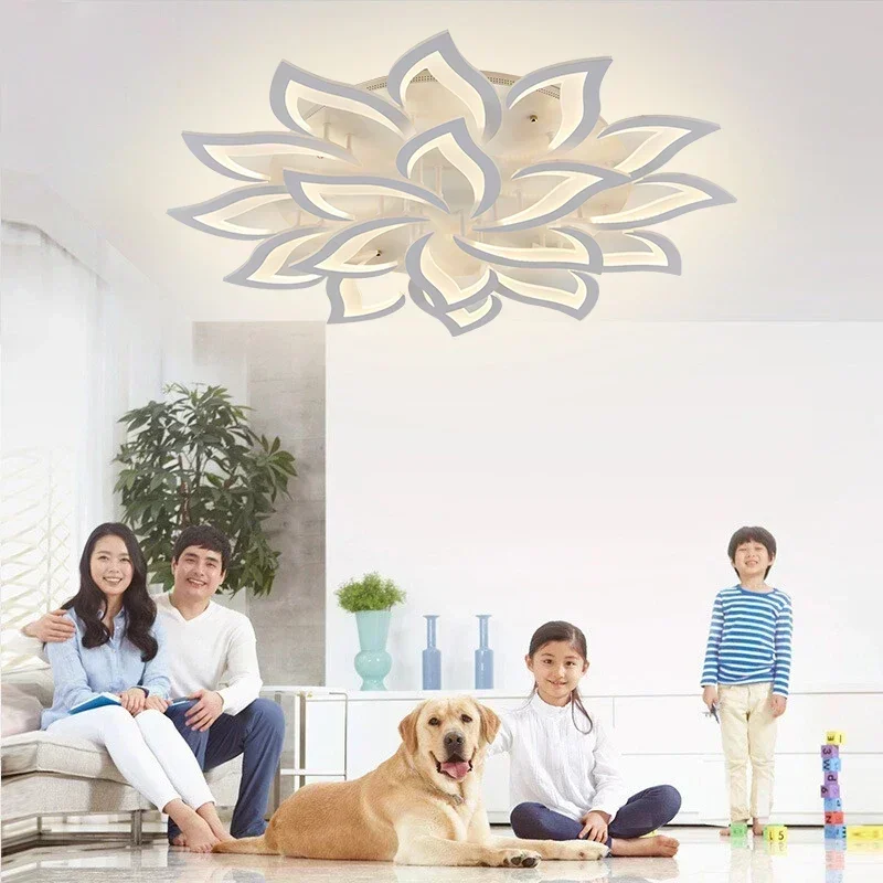 Lustre de pétala LED para sala - Interior Design Kitchen And Living Room avaliação e preço